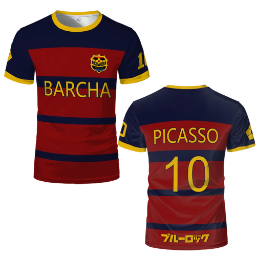 Blue Lock FC Barcha Anime Cosplay Men's Jersey